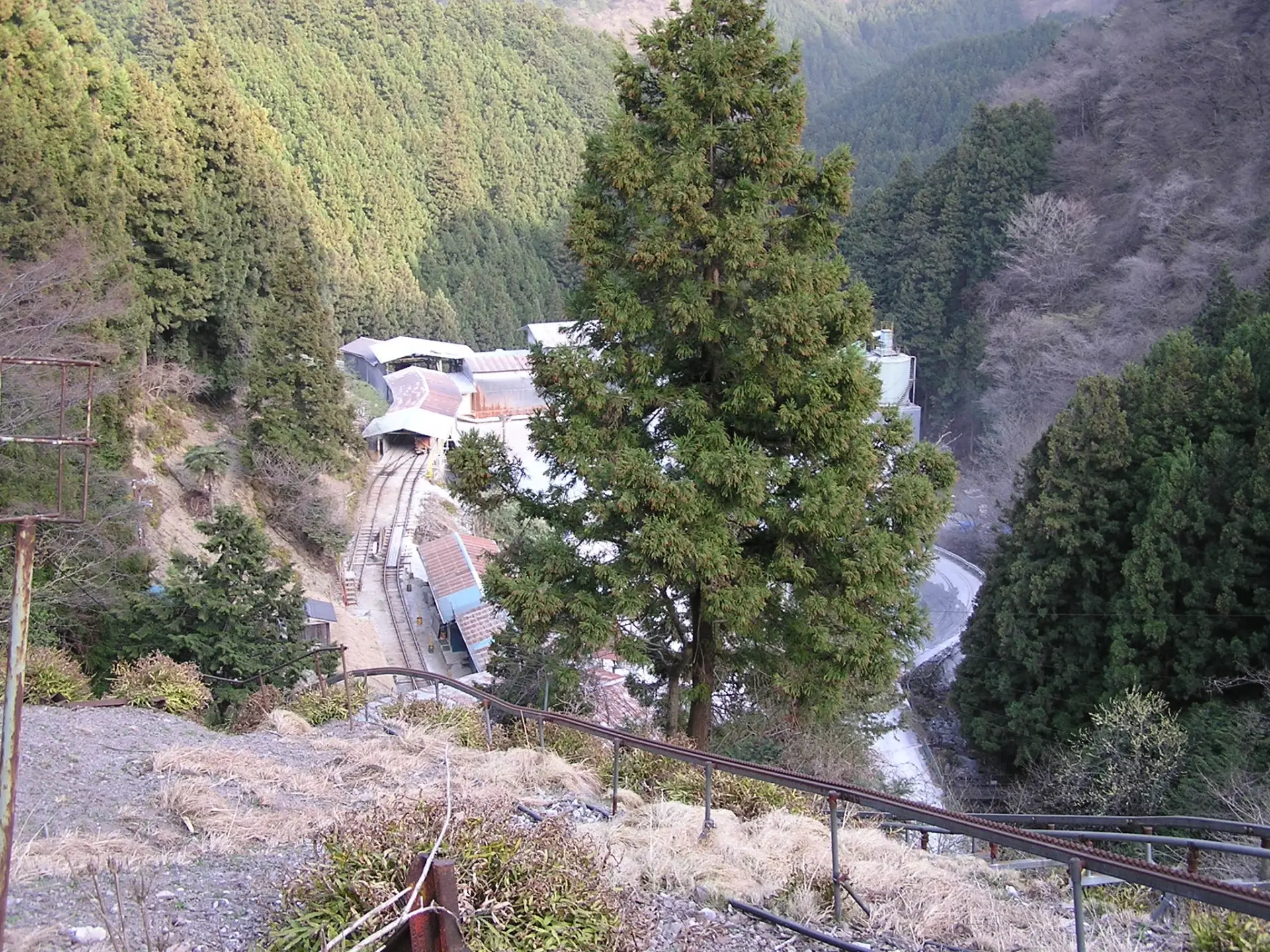 軌道を見下ろす