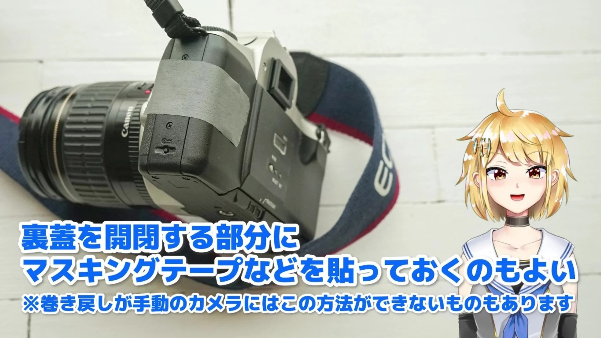 不安な場合は裏蓋を開閉するところの上にマスクングテープなどを貼っておくといい