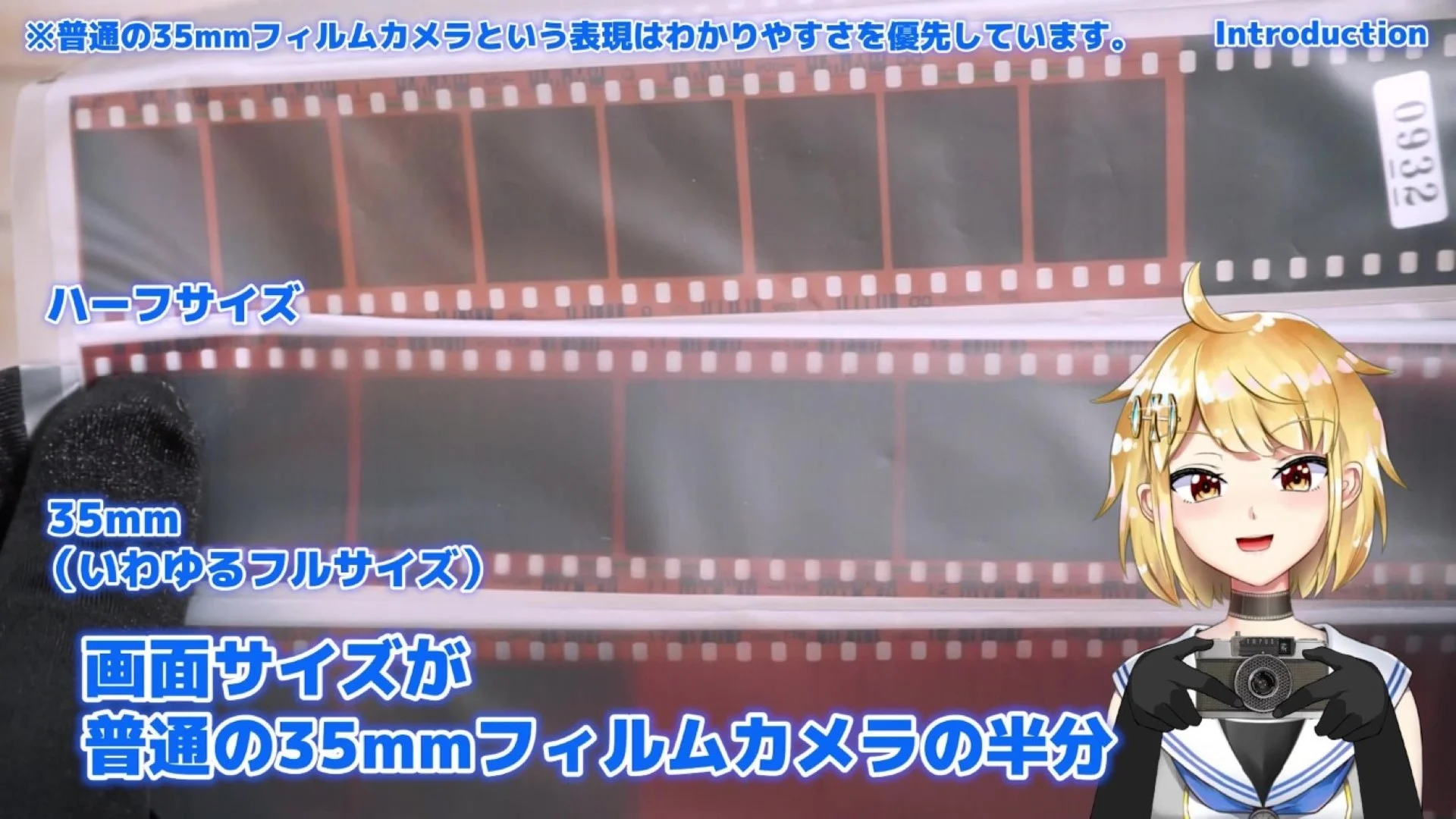 普通の35mmフィルムカメラの半分の画面サイズ