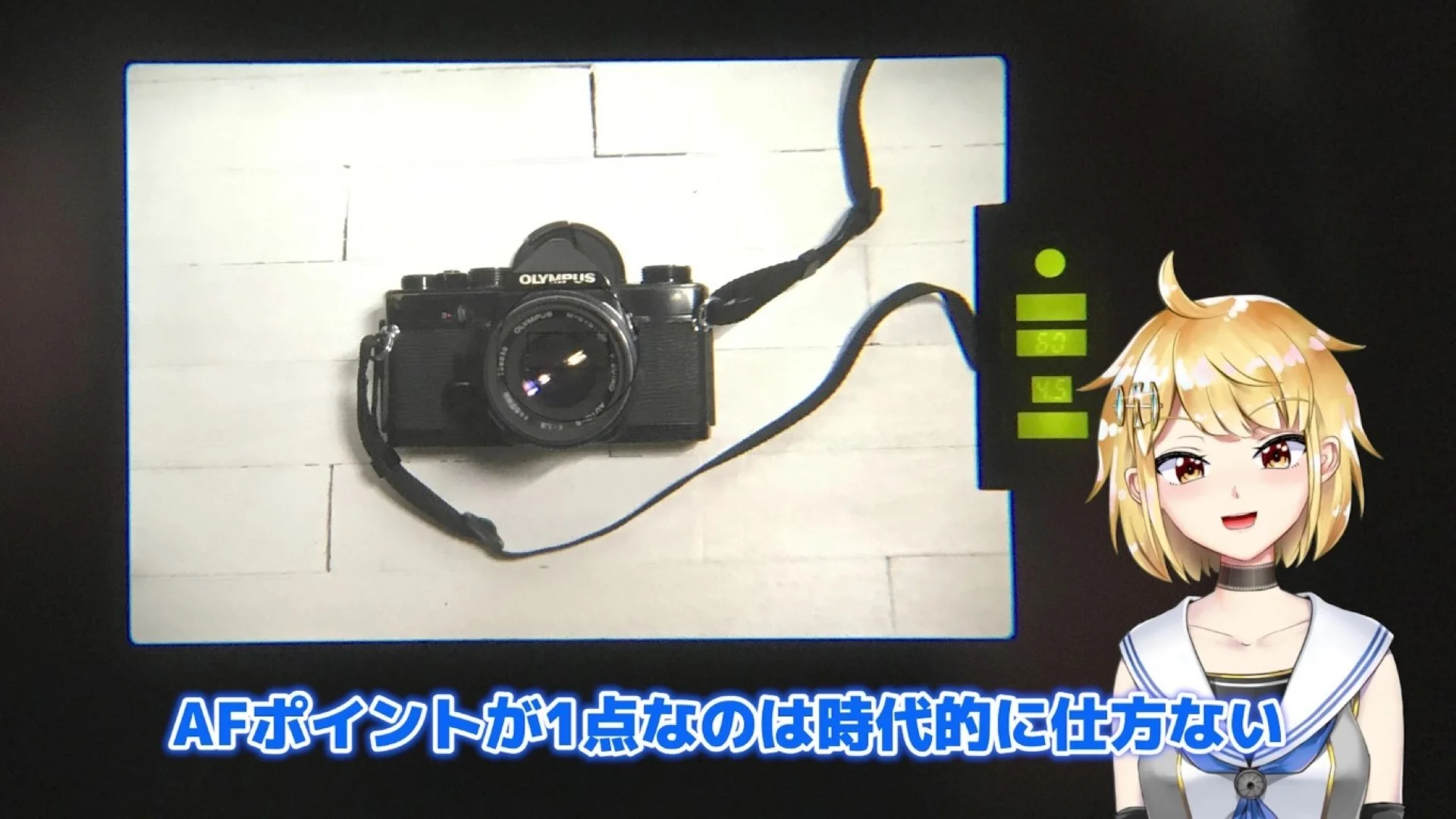 AFポイントが中央1点なのは時代的に仕方のないところ