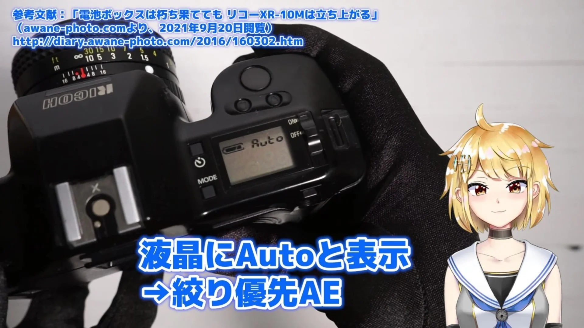 液晶にAutoと表示されているときが絞り優先