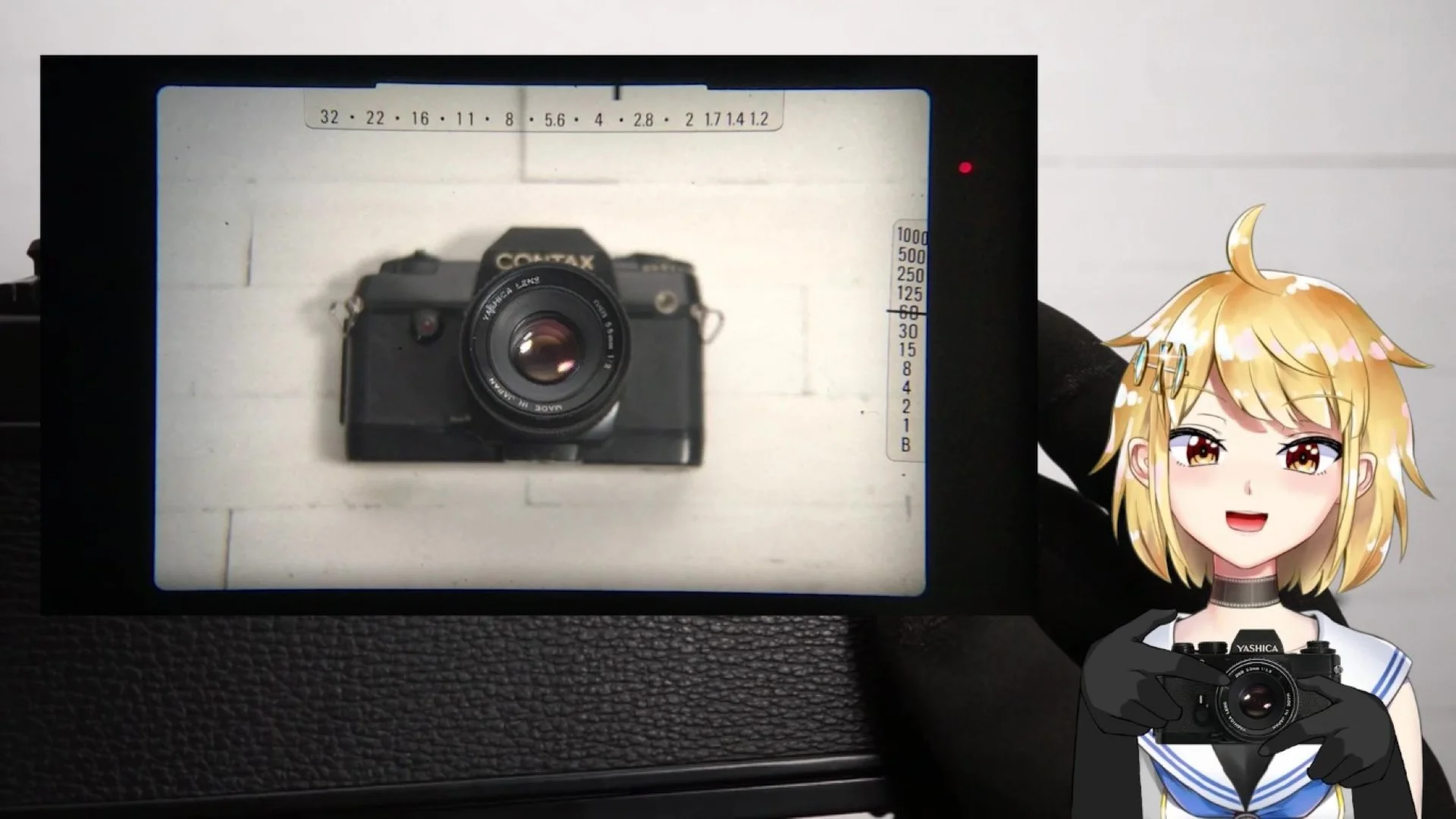 露出計の表示 オーバー