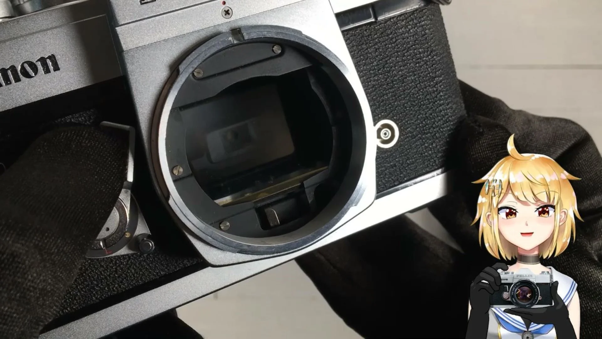 ペリクルミラーの奥でCdS受光素子がひょっこりと起き上がる