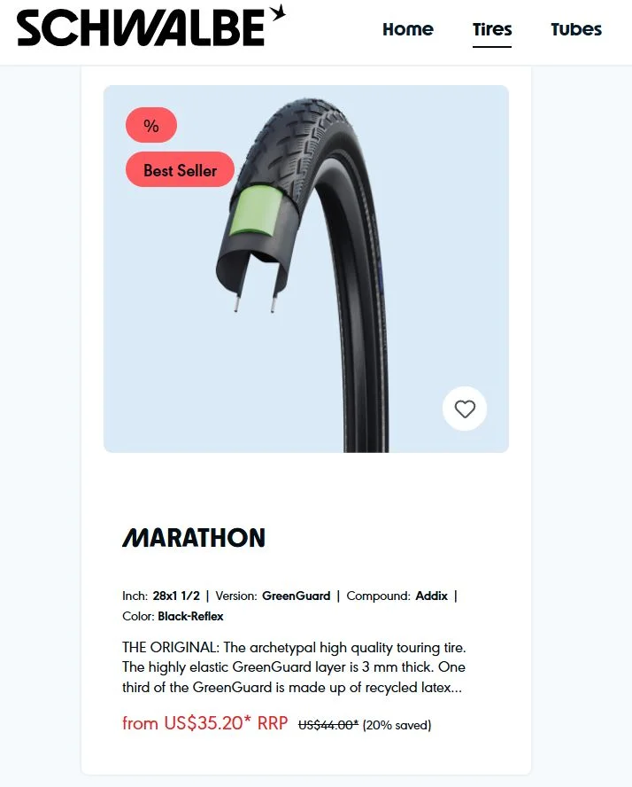 シュワルベの700Bタイヤ