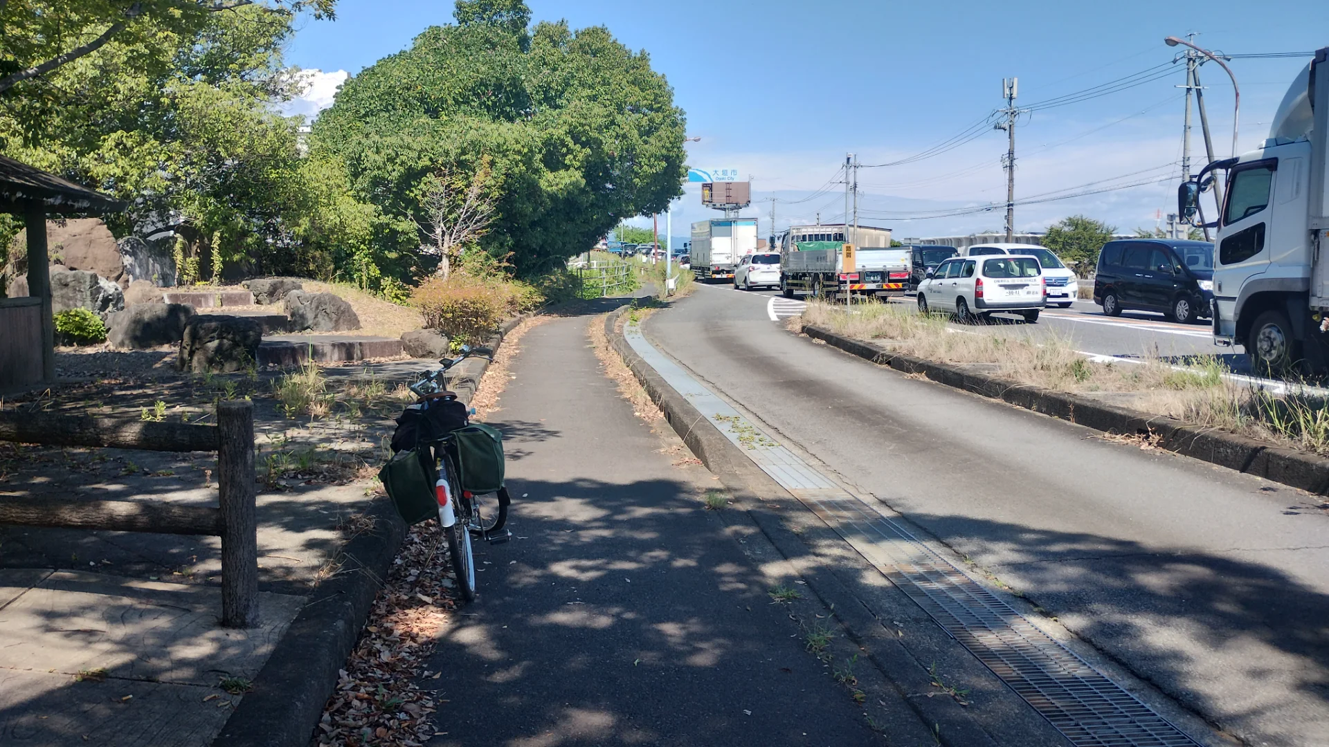 大垣大橋の手前