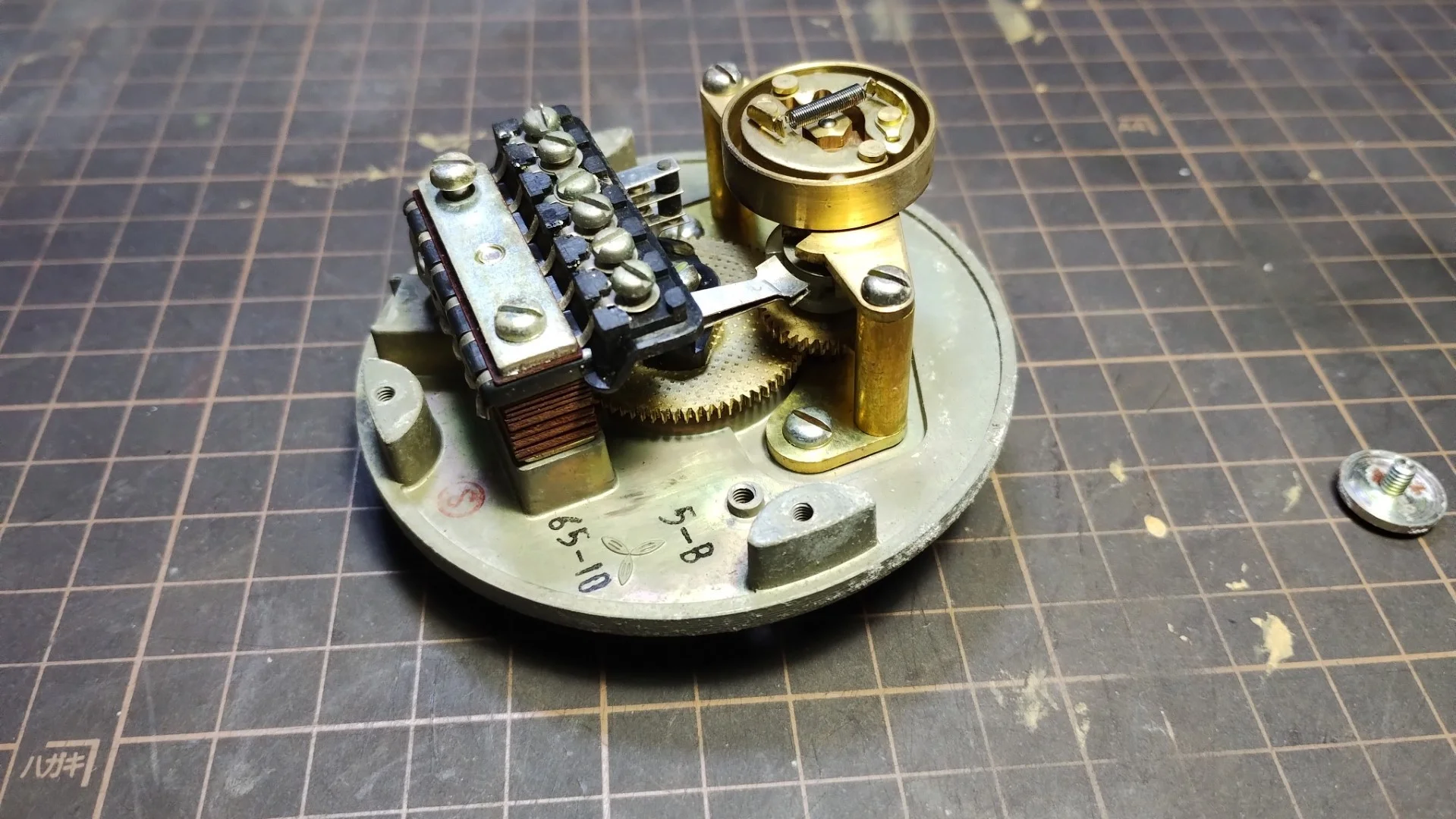 ダイヤルの分解時写真