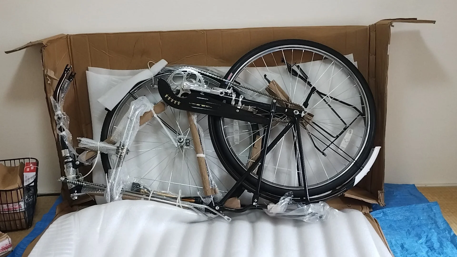 上海鳳凰自転車の梱包 中身