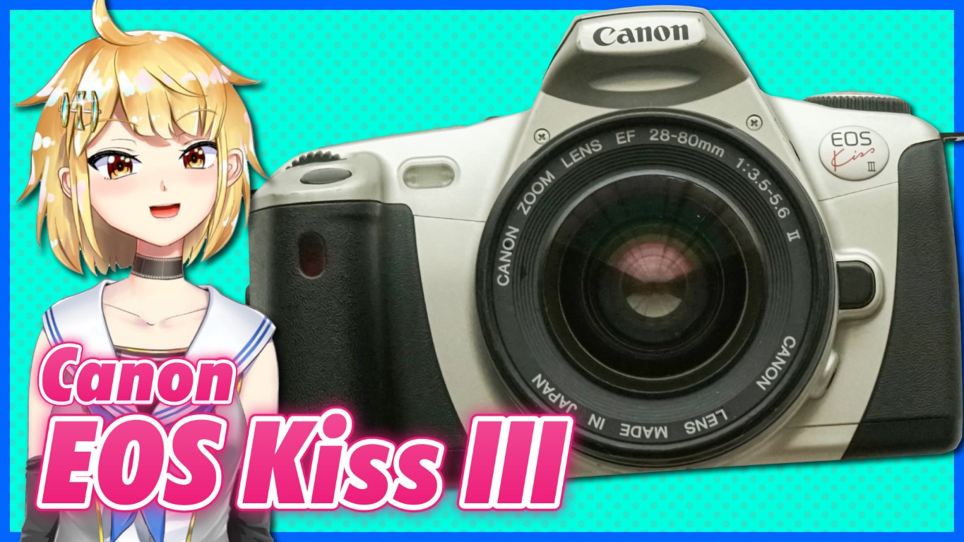 【通電確認】　Canon EOS KISS3　レンズ２本電池　一眼レフ　フィルム